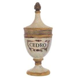 Vaso Decorativo con coperchio CEDRO - Blanc Mariclò