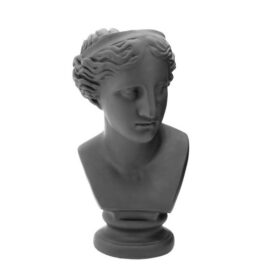 Vaso VENERE portavaso Statua decorativa in ceramica EDG nera h58cm 36X36