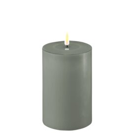Candela LED 10X15 - VERDE SALVIA - REAL FLAME - per interno - Deluxe Homeart